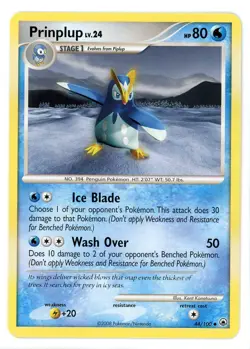 Prinplup 44/100 Majestic Dawn Pokemon Card - Image 1