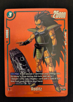 Raditz FB04-072 Limited Pack MANGA Version 01 Promo Dragon Ball Card Fusion Red - Image 1