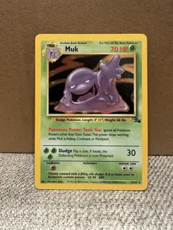 Pokemon Card - Muk 13/64 Fossil Set Holo Rare Vintage WOTC - Image 1
