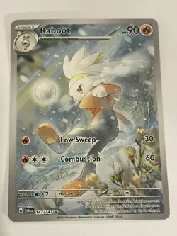 Pokemon TCG Raboot Card Illustration Rare, Mint Condition, 147/142 Series - Image 1