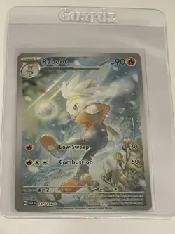 Pokemon TCG Raboot Card Illustration Rare, Mint Condition, 147/142 Series - Image 3