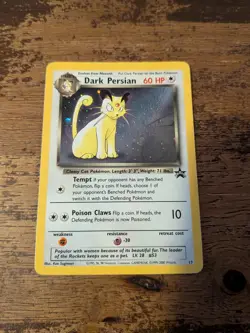 Dark Persian Pokemon Card WOTC Black Star Promo #17 Holo Rare 2000 - Image 1