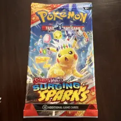 Pokemon Surging Sparks Booster Pack - 10 Cards / Pack - Random Art - SEALED - Image 1