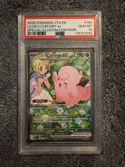 Pokemon TCG Lillie's Clefairy EX Journey Together Sir Card 184/159 Grade 10 - Image 1