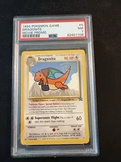 Pokemon TCG Dragonite Movie Promo Card 05/53 WOTC Promo, PSA 7 - Image 1