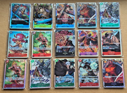 JAPANESE ONE PIECE MIXED CARD BUNDLE CONTAINING 10x FOIL SR CARDS - Image 1