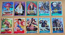 JAPANESE ONE PIECE MIXED CARD BUNDLE CONTAINING 10x FOIL SR CARDS - Image 2