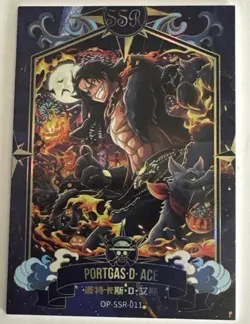 PORTGAS D ACE SSR OP-SSR-011 Dragon Year ONE PIECE Anime Card - Image 1