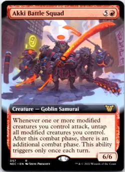 Akki Battle Squad (Extended Art) Commander: Kamigawa: Neon Dynasty, 57 NM - Image 1