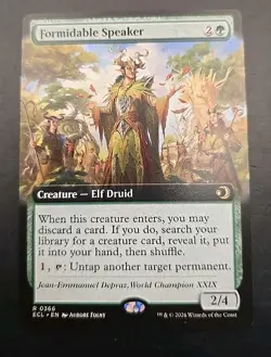 Formidable Speaker (Extended Art) Lorwyn Eclipsed MTG Regular Near Mint - Image 1