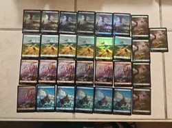 MTG Magic, MH3 Modern Horizons 3 Foil And Non foil land Lot Of 29 - Image 1