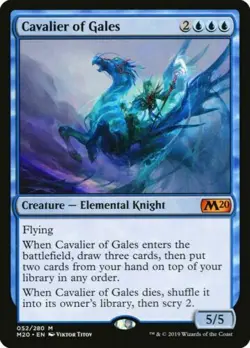 1x CAVALIER OF GALES - Elemental - M20 - MTG - Magic the Gathering - NM - Image 1