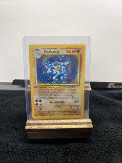 Pokemon TCG Machamp Holo Rare 1st Edition Base Set 8/102 - Image 1