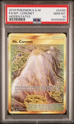 2019 POKEMON SUN & MOON HIDDEN FATES #SV89 FULL ART/MT. CORONET PSA 10 - Image 1