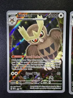 Pokemon Center Noctowl Logo Exclusive #141 Noctowl ETB Promo Pokemon TCG Card NM - Image 3