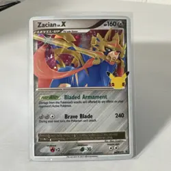 2019-2023 Pokemon SWSH Black Star Promos Zacian LV.X #SWSH135 - Image 1
