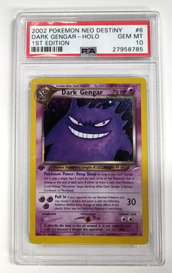 2002 POKEMON NEO DESTINY 1ST EDITION DARK GENGAR #6 HOLO PSA 10 GEM MINT 8785 - Image 1