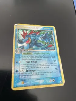 Pokemon TCG Feraligatr Holo EX Unseen Forces 4/115 Rare, Heavily Played, 2005 - Image 1