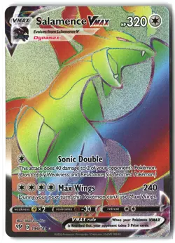 Salamence VMAX ⭐ 194/189 Holo Rare Rainbow Darkness Ablaze 2020 Pokemon NM - Image 1