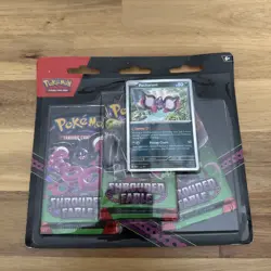 Pokemon SHROUDED FABLE 3pk Blister With Pecharunt Promo NEW - Image 1