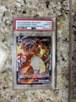 2020 POKEMON JPN SWORD & SHIELD#002 FULL ART/CHARIZARD VMAX PSA 10 - Image 1
