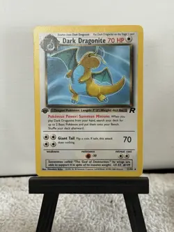 Pokemon Dark Dragonite 1st Edition Non-Holo WOTC 2000 Team Rocket 22/82 - Image 1