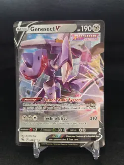Pokemon TCG Genesect V Fusion Strike 185/264 Holo Ultra Rare NM - Image 1