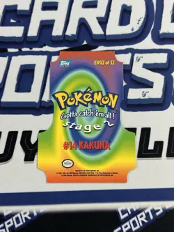 2000 Topps Pokemon Series Two Evolultion Die Cut #14 Kakuna - Image 2