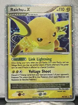 Pokemon TCG Raichu LV.X 99/100 Stormfront Holo Ultra Rare 2008 - Image 1