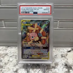 PSA 10 Mega Lopunny & Jigglypuff GX 226/236 Cosmic Eclipse Pokemon GEM MINT - Image 1