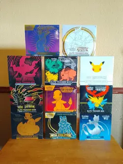 TCG Pokemon Elite Trainer Boxes 11 ETBs Scarlet & Violet & Sword Shield 🔥🔥🔥 - Image 1