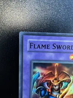 Yugioh Flame Swordsman LOB-003 1st Edition Near Mint Clean - Image 2