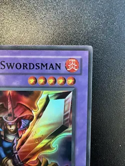 Yugioh Flame Swordsman LOB-003 1st Edition Near Mint Clean - Image 3