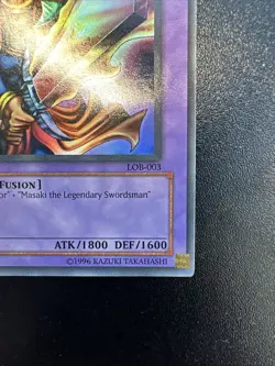 Yugioh Flame Swordsman LOB-003 1st Edition Near Mint Clean - Image 5