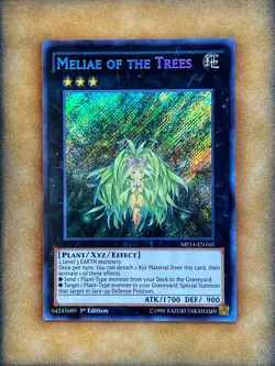 Yugioh Meliae of the Trees MP14-EN165 Secret Rare 1st Ed LP - Image 1