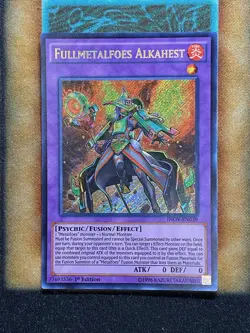 Yugioh Fullmetalfoes Alkaheist INOV-EN039 Secret Rare 1st Ed LP - Image 1