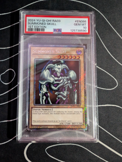 PSA 10 Yu-Gi-Oh Summoned Skull RA03-EN086 Platinum Secret Rare 1st Edition - Image 1
