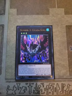 YUGIOH NUMBER 3: CICADA KING BLAR-EN028 ULTRA 1ST ED NM - Image 1
