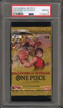 2023 Bandai One Piece Kingdoms of Intrigue OP-04 Booster Pack PSA 8 Near Mint - Image 1