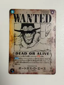 2024 One Piece Portgas Ace OP13-119 Wanted Foil Carrying on His Will Japanese NM - Image 1