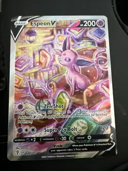 Espeon V Alt Art 180/203 Alternative Art Pokemon Evolving Skies M/NM+ Fresh Pull - Image 1