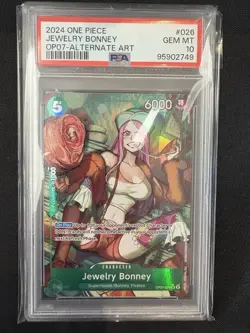 One Piece 500 Years in the Future Jewelry Bonney Alt Art OP07-026 SR PSA 10 - Image 1