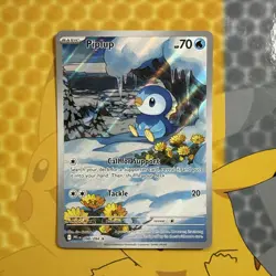 POKEMON - PIPLUP 098/094 - ILLUSTRATION RARE - PHANTASMAL FLAMES TCG pack fresh - Image 1