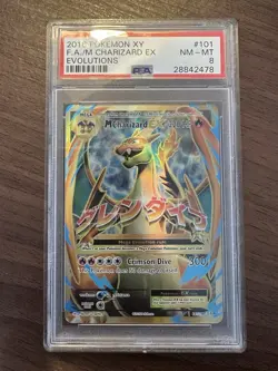 M Charizard EX XY Evolutions 13/108 2016 Holo Pokemon Card TCG PSA 8 - Image 1