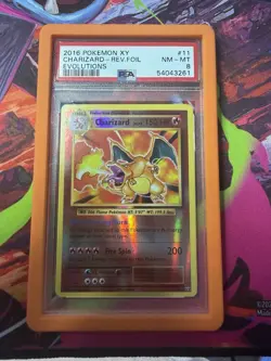 2016 Pokemon XY Charizard, Evolutions - Reverse Holo #11 PSA 8 -Tracked Shipping - Image 1