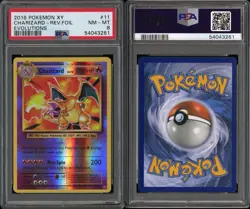 2016 Pokemon XY Charizard, Evolutions - Reverse Holo #11 PSA 8 -Tracked Shipping - Image 5