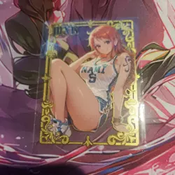 Nami from one piece Metal Card Waifu metal card Premium # 183/200 - Image 1