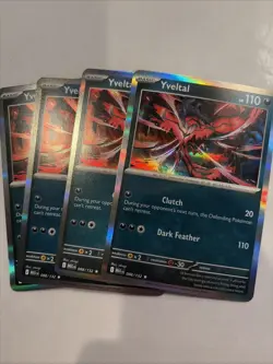 4x Yveltal 088/132 Holo Mega Evolution Pokemon NM Card Playset MEG EN X4 - Image 1
