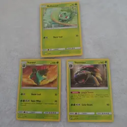 Pokemon Bulbasaur Ivysaur Venusaur Evolution Lot 3 Cards NM - Image 1