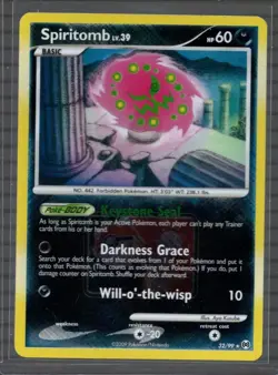 Spiritomb 32/99 Crosshatch Reverse Holo Pokemon League Promo Card - NM - Image 1